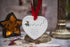 Lurcher Walk Beside Us Ceramic Heart